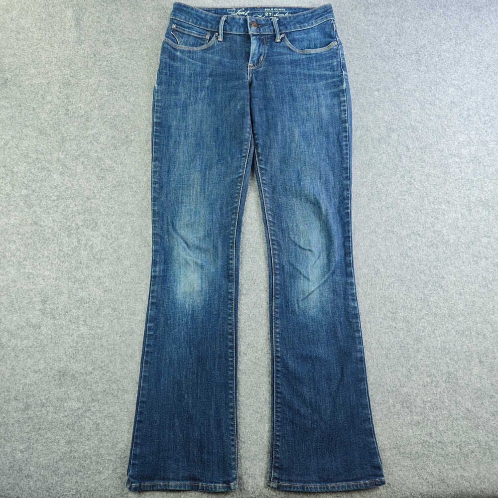 Levis Bold Curve Skinny Boot Jeans Womens 27x32 Blue Denim Mid Rise Stretch